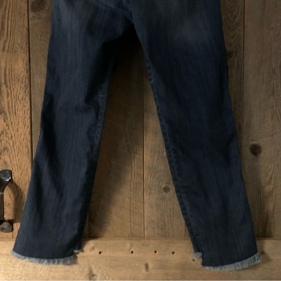 Women’s 8 KUT FROM THE KLOTH REESE Ankle Straight Leg Denim Striped Leg Jeans EC - Picture 10 of 15